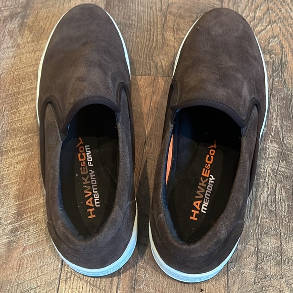 MENS HAWKE AND CO SLIP ON BROWN SHOE - Picture 2 of 4